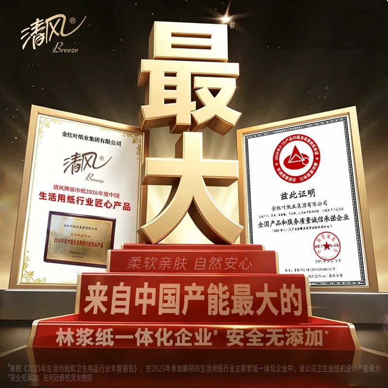清风棉柔原木纸巾抽纸家用40包整箱面巾纸实惠装卫生纸餐巾纸抽by - 缩略图2