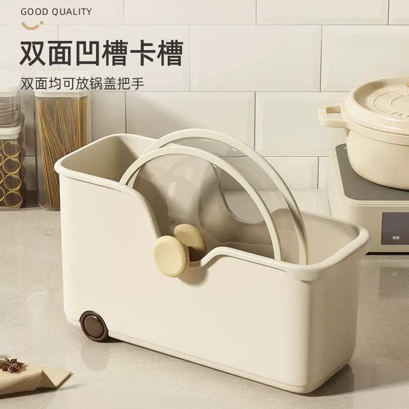 厨房收纳盒锅具收纳架塑料置物锅盖架橱柜收纳盒整理储物架子神器 - 缩略图4