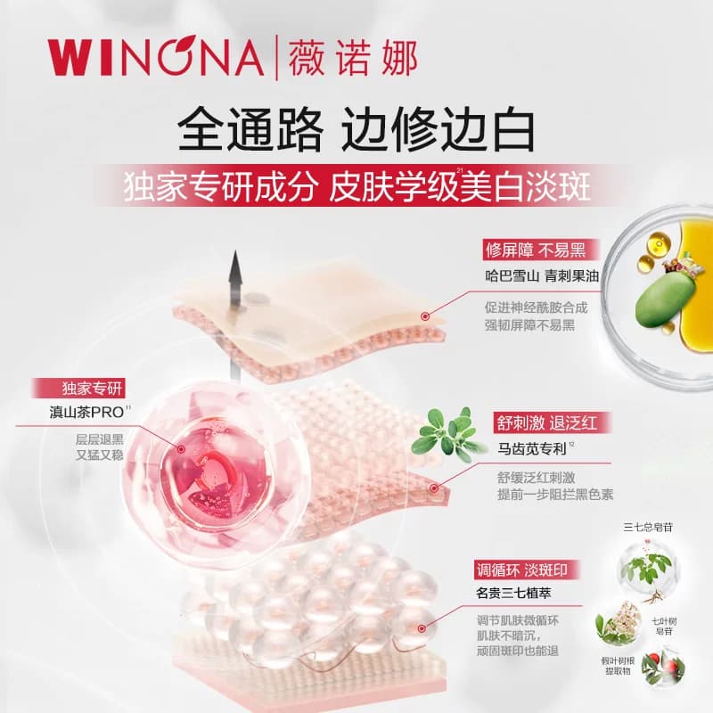 薇诺娜光感淡斑冻干面膜 美白淡斑修护敏感肌美白补水修护派 - 缩略图4