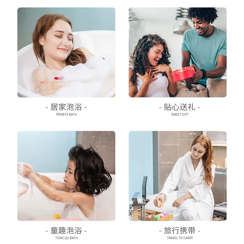 沐浴球泡澡球大号浴盐球浴缸泡泡球入浴剂精油球花瓣儿童女孩洗澡 - 缩略图4