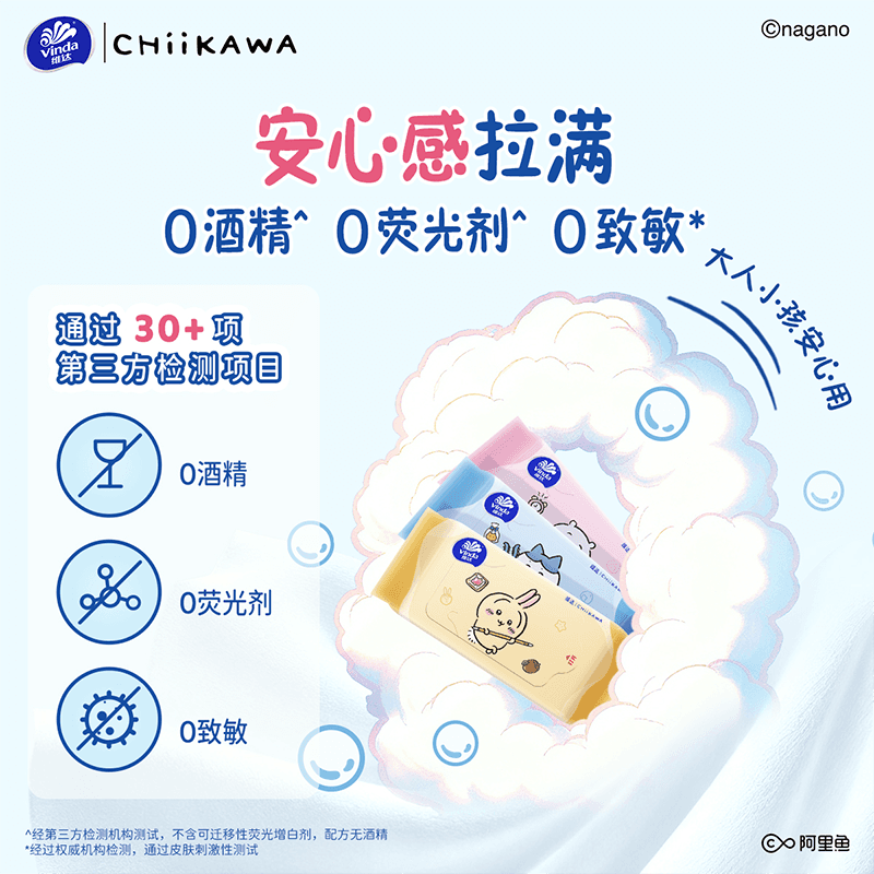 维达|CHIIKAWA官方授权款超迷你湿巾杀菌消毒小包便携 - 缩略图4