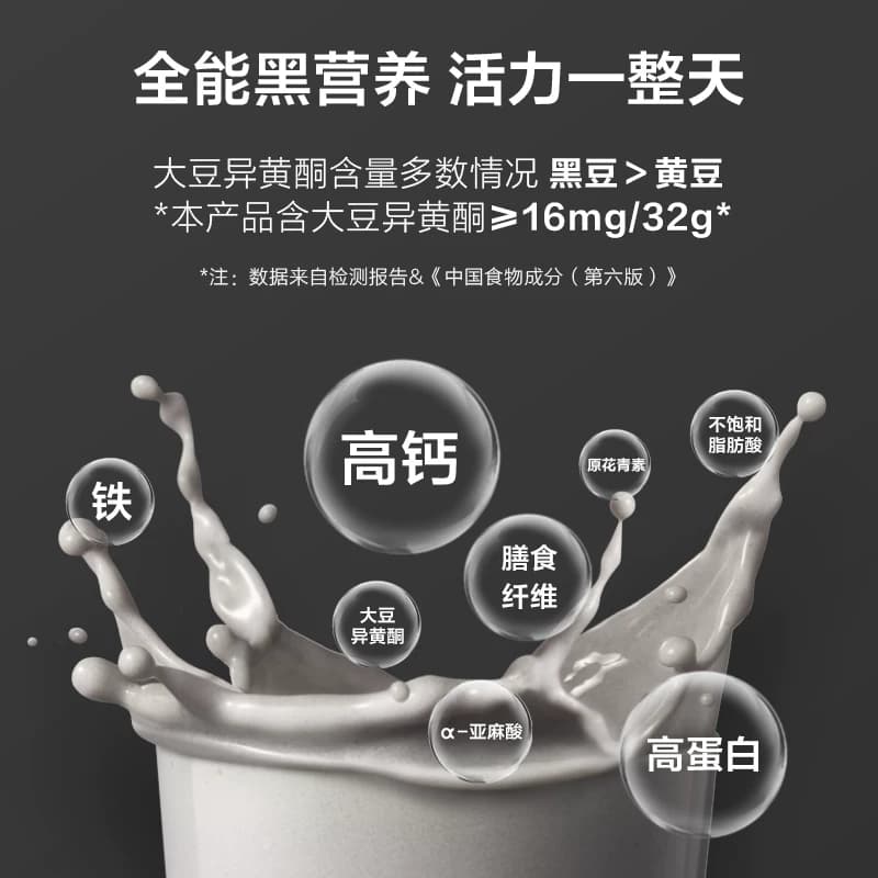 五谷磨房高蛋白五黑黑豆浆粉营养早餐懒人健康代餐粉豆奶无添加 - 缩略图2