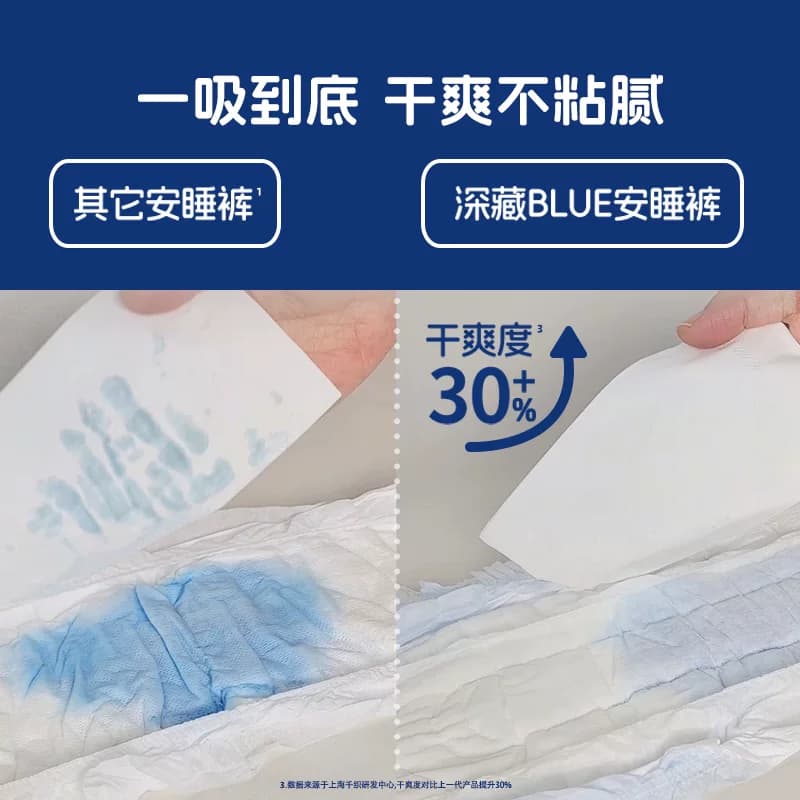 她研社裤型卫生巾深藏BLUE安睡裤量大防漏夜用安心M-L 3条*2包 - 缩略图4
