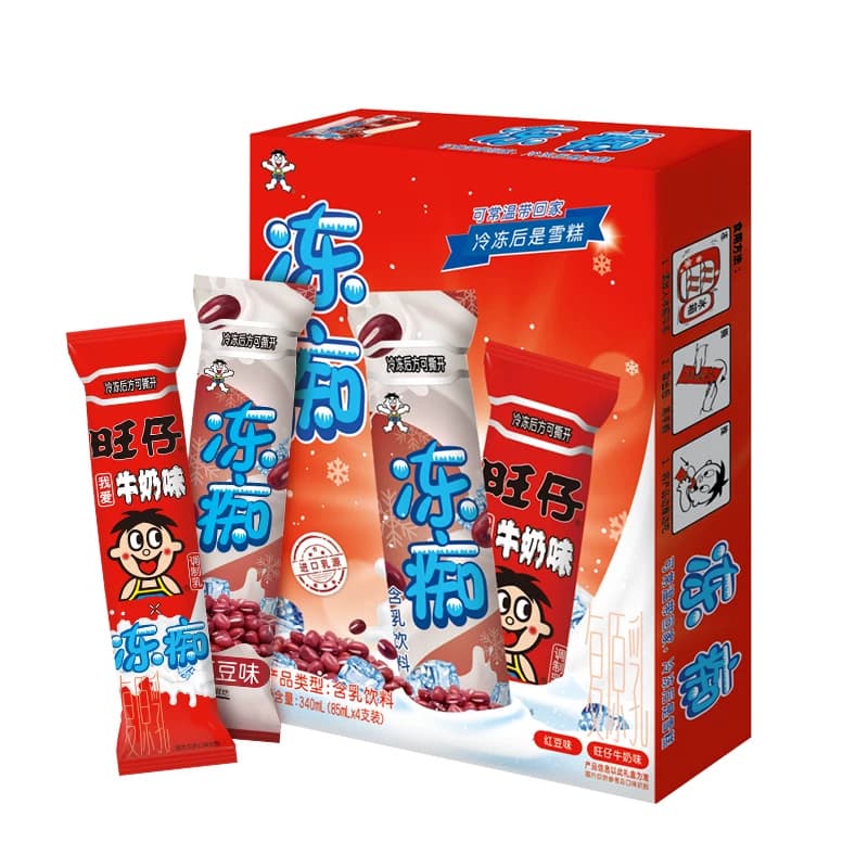 旺旺冰品冻痴红豆+牛奶口味网红不怕融化的儿时棒冰解暑常温储存 - 缩略图3