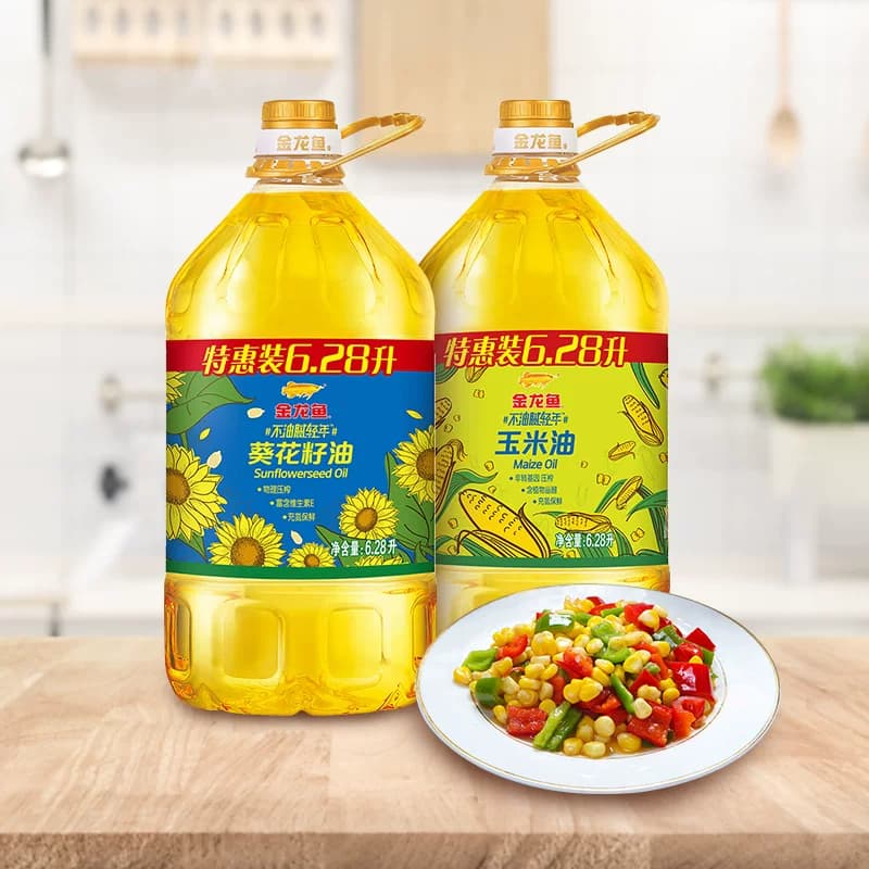 金龙鱼不油腻葵花籽油+玉米油6.28L*2食用油 - 缩略图4