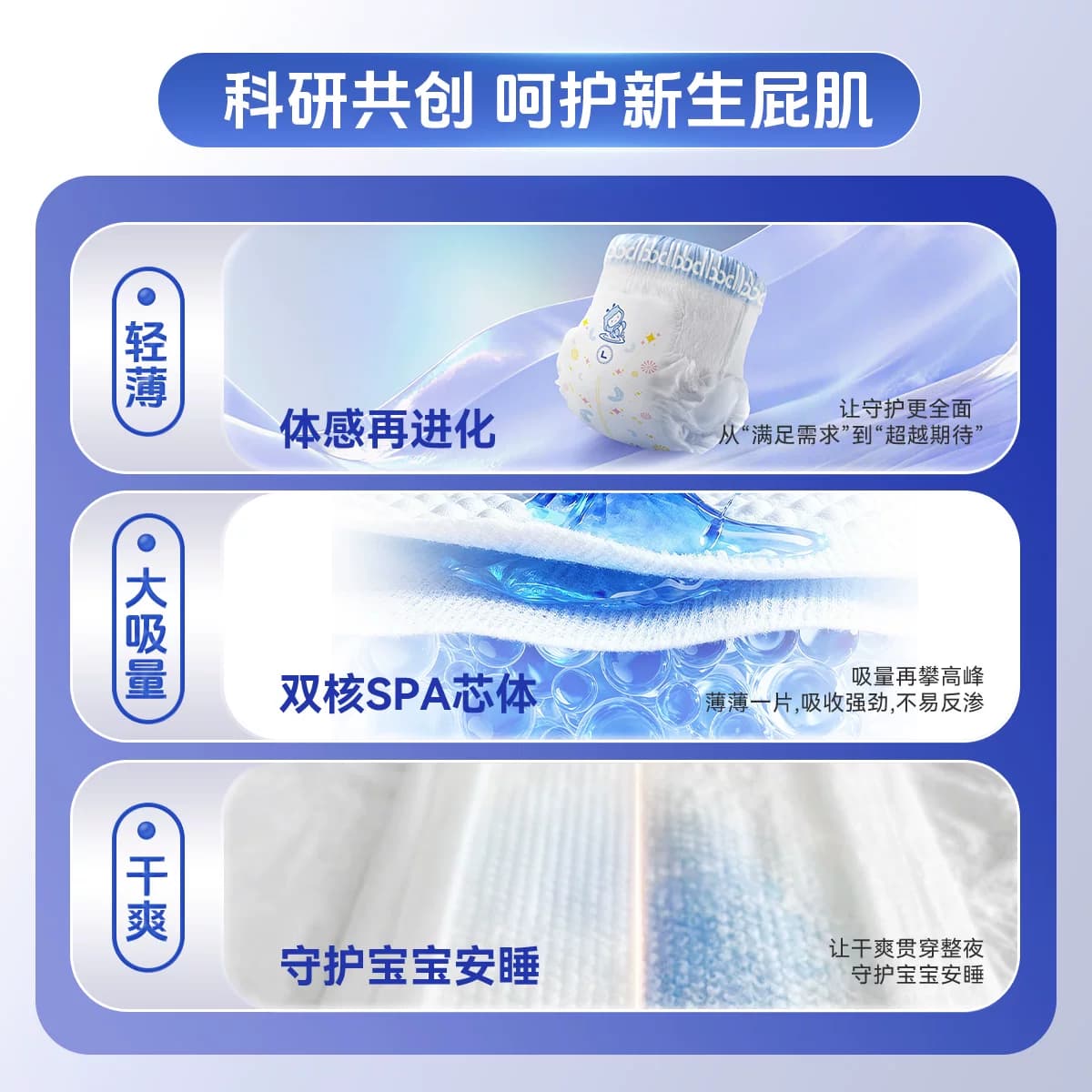 布班迪甄芯薄Max新品婴儿夏季超薄透气纸尿裤拉拉裤体验装 - 缩略图4
