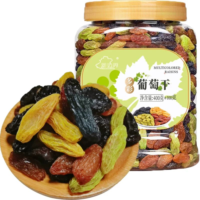 新边界四色葡萄干500g新疆特产干果免洗黑加仑大罐包装特零食级 - 缩略图4
