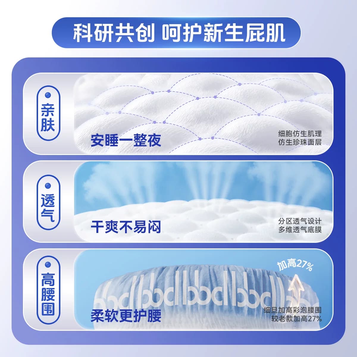 布班迪甄芯薄Max新品婴儿夏季超薄透气纸尿裤拉拉裤体验装 - 缩略图3