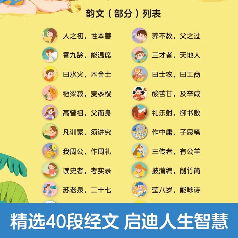 发声书三字经早教点读认知宝宝0-3-6岁儿童我会读国学启蒙乐乐趣六一节日礼物幼儿婴儿一岁触摸唐诗机关益智玩具学说话有声绘本Q - 缩略图2