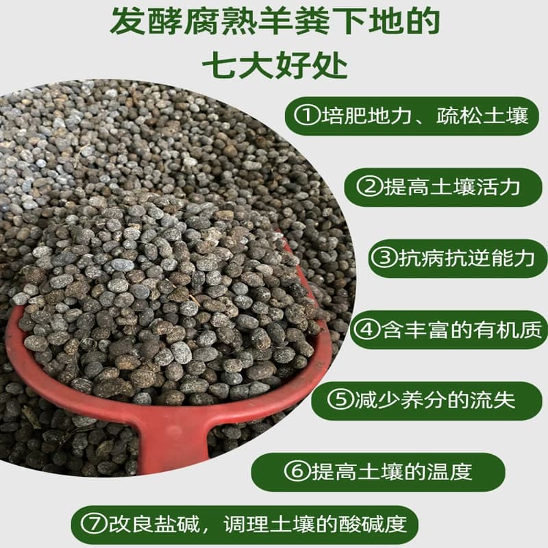 羊粪发酵有机肥 鸡粪肥 纯干羊粪蛋粒种菜花卉通用有机肥料蔬菜用 - 缩略图3
