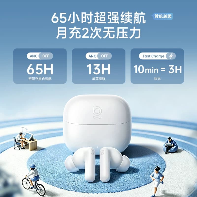 【政府补贴15%】倍思m4s蓝牙耳机-55dB主动降噪入耳式无线26新款 - 缩略图4