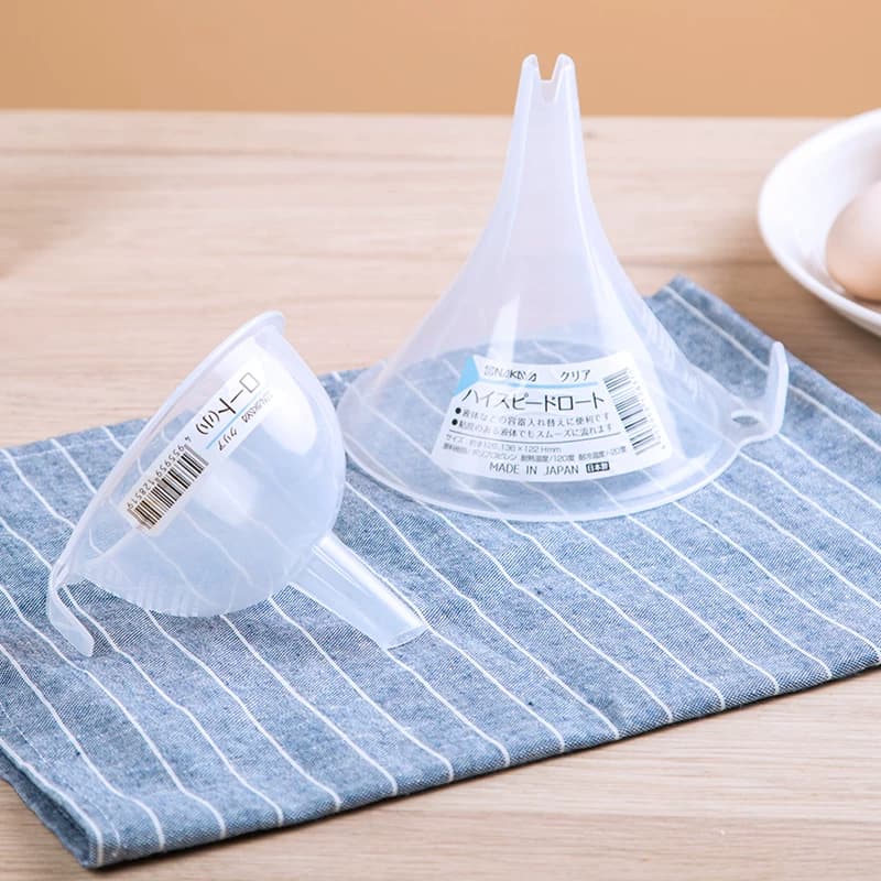 日本进口塑料醋油酒厨房分装液体家用大口径大号小号透明奶粉漏斗 - 缩略图2