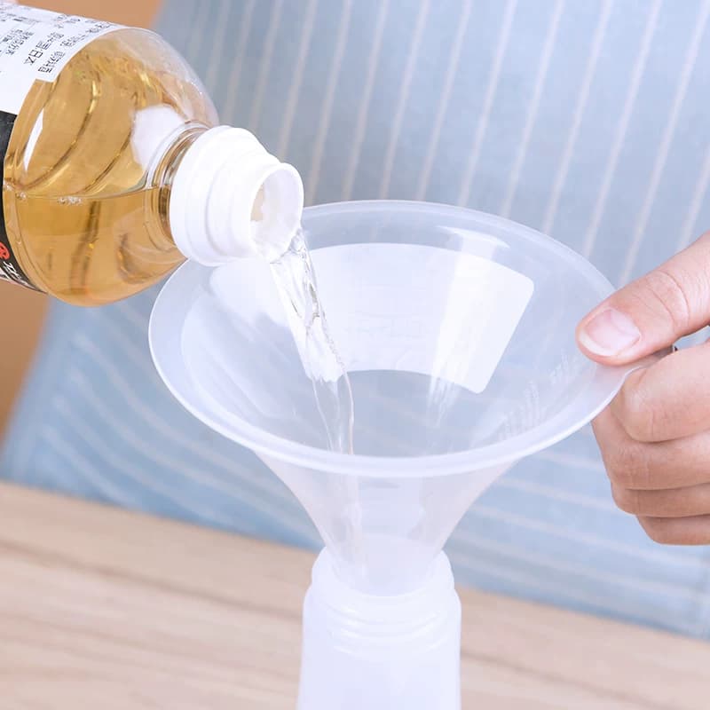 日本进口塑料醋油酒厨房分装液体家用大口径大号小号透明奶粉漏斗 - 缩略图3