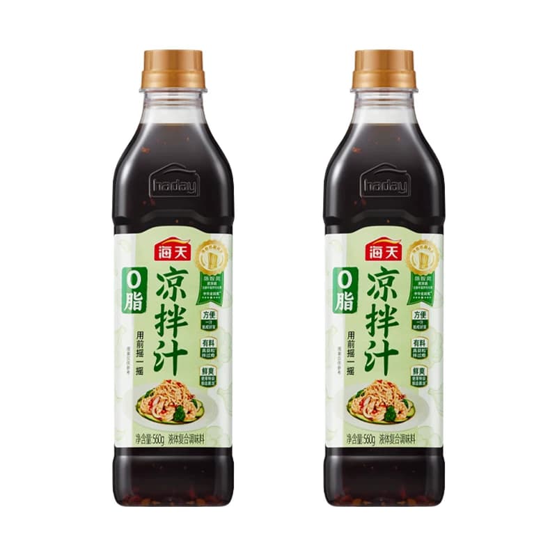 海天0脂凉拌汁560g*2瓶家用凉拌菜蘸料专业调味汁【农场兑换】 - 缩略图2