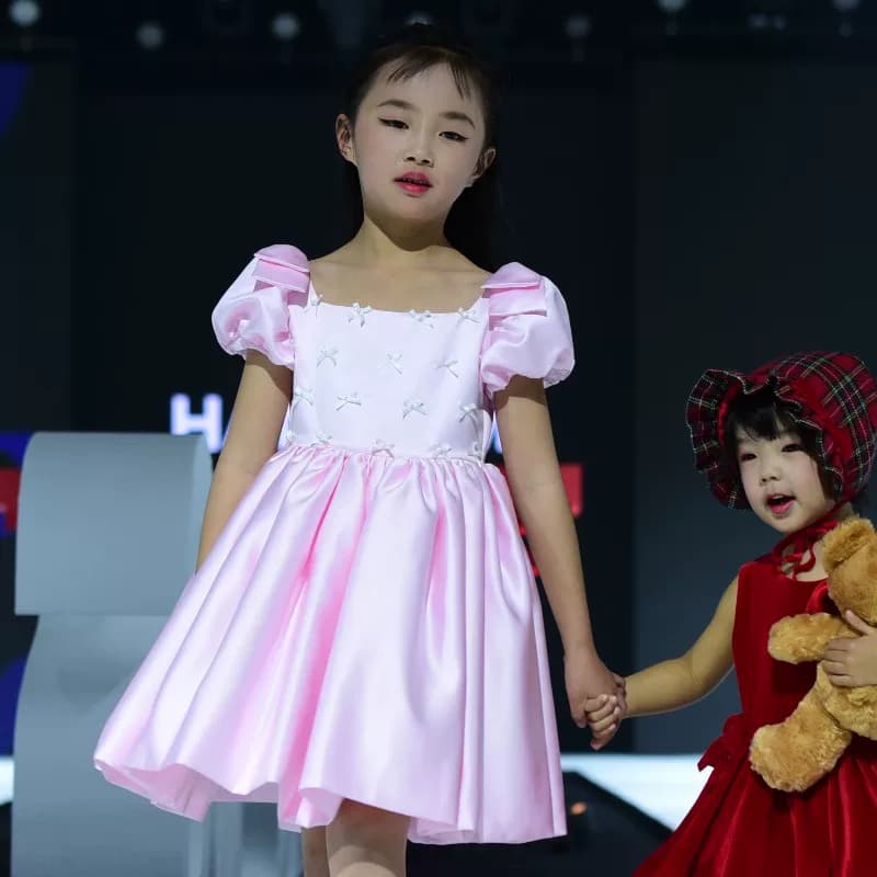 Hanakimi英国高端定制女童高级礼服儿童钢琴演出服公主小童婚纱裙 - 缩略图4