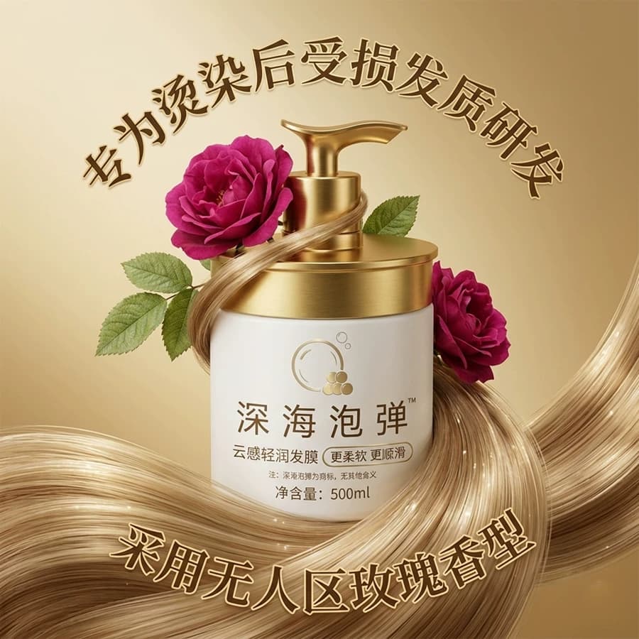 深海泡弹云感轻润发膜烫染后干枯毛躁发质护理水解角蛋白护发发膜 - 缩略图5