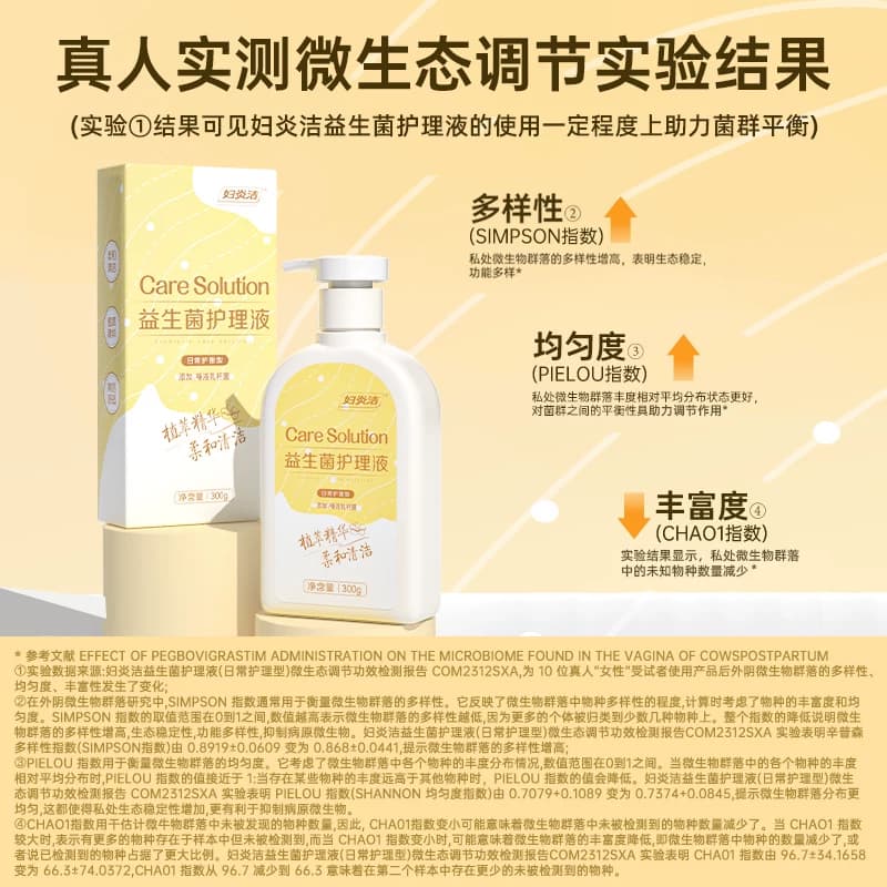 妇炎洁私处清洗液女私密护理液外阴清洁益生菌洗液女性日常洗护液 - 缩略图2