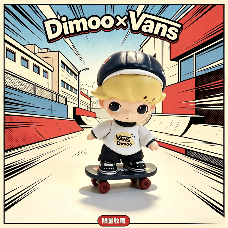 DIMOO×VANS联名潮玩手办摆件桌面收藏摆件逐梦之旅毕业季礼物品 - 缩略图3
