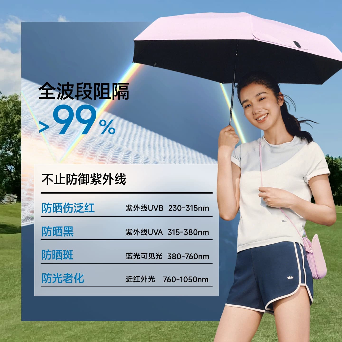蕉下胶囊遮阳伞防紫外线防晒伞女夏晴雨伞两用黑胶小巧便携太阳伞 - 缩略图3