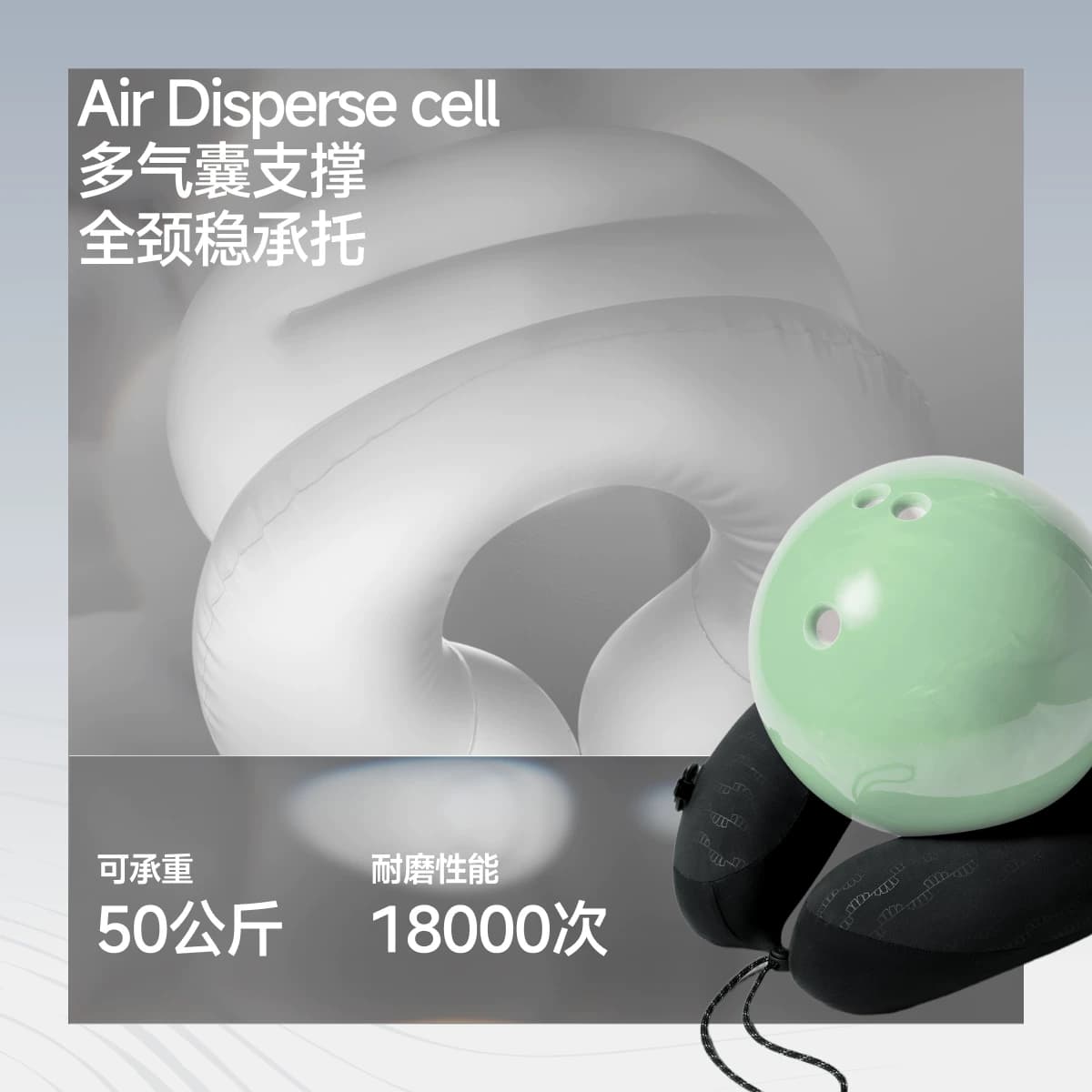 蕉下口袋随行枕u型枕头便携旅行高铁飞机睡觉护颈枕按压式充气枕 - 缩略图5