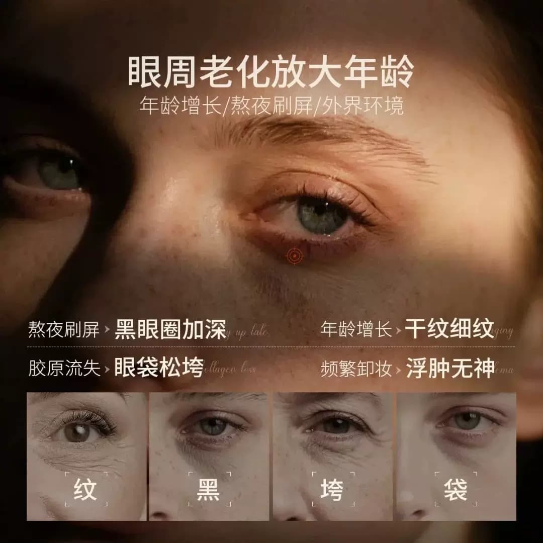 鱼子酱胶原蛋白抗皱眼霜淡化眼纹改善黑眼圈紧致眼周 - 缩略图4