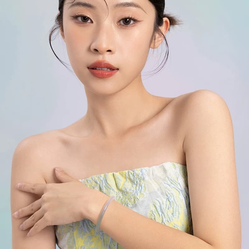 周六福春野浮生叮当镯半山半水玉髓手镯女新中式节日礼物送女友 - 缩略图4