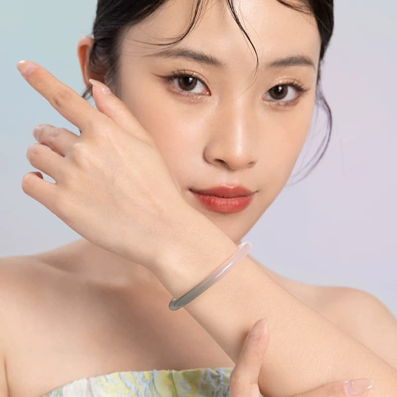 周六福春野浮生叮当镯半山半水玉髓手镯女新中式节日礼物送女友 - 缩略图5