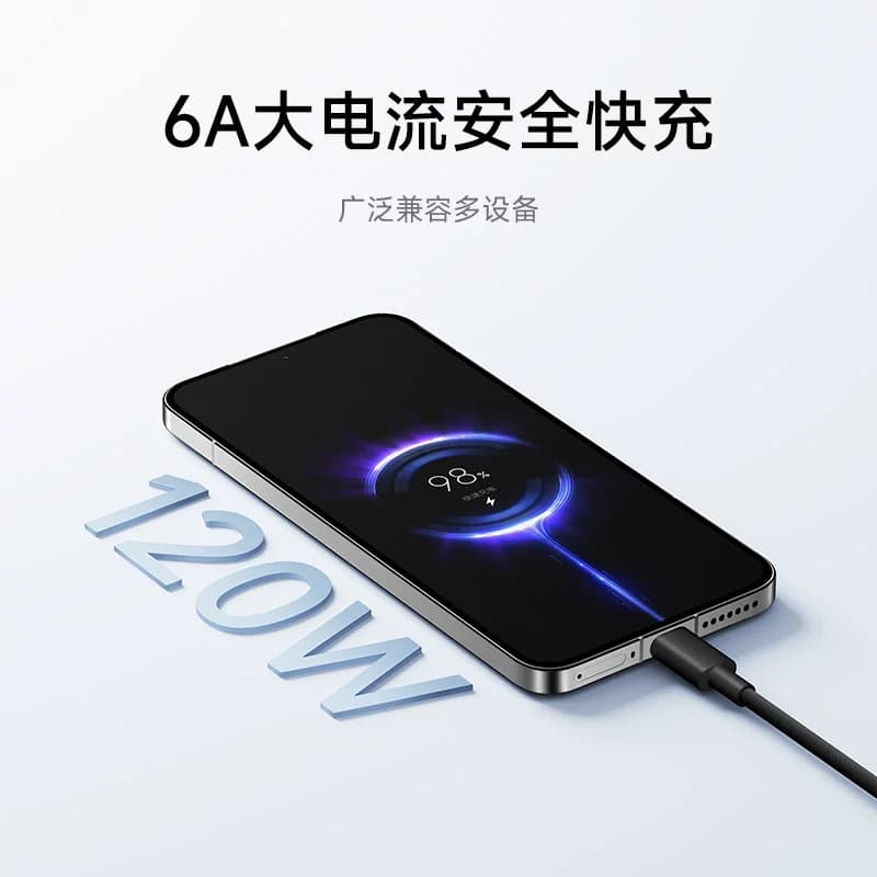 小米6A编织快充数据线1m充电线USB-A to USB-C手机配件 - 缩略图2