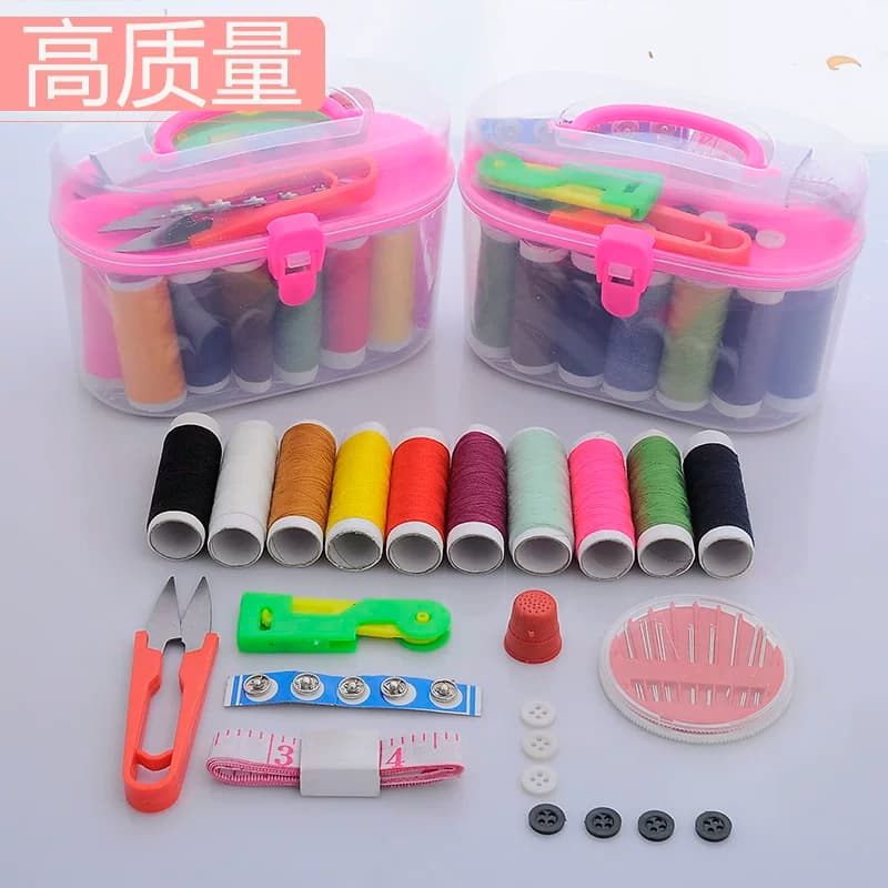 DIY针线盒套装 十字绣针 韩国缝纫线 手提便携式百宝箱缝纫工具箱 - 缩略图3