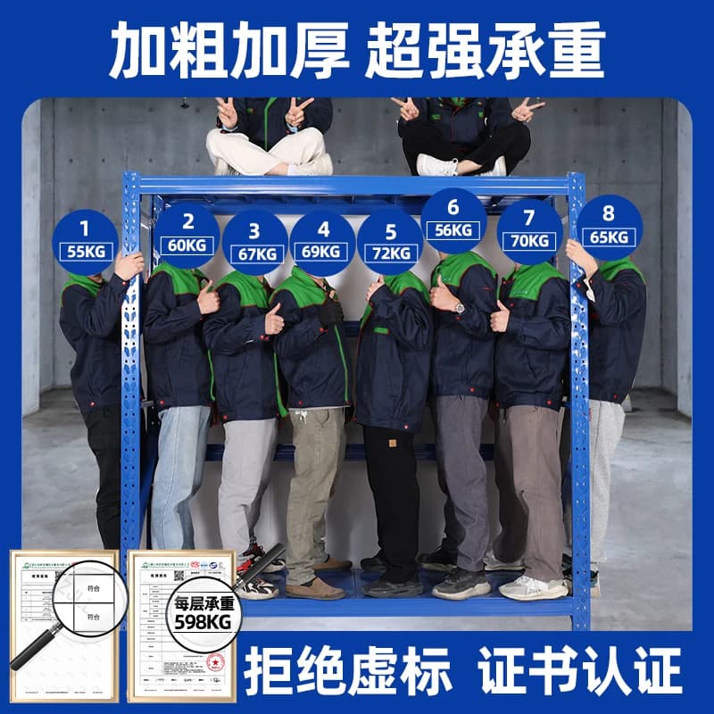货架置物架多层仓储仓库库房重型货架家用车库货物架铁架子展示架 - 缩略图2