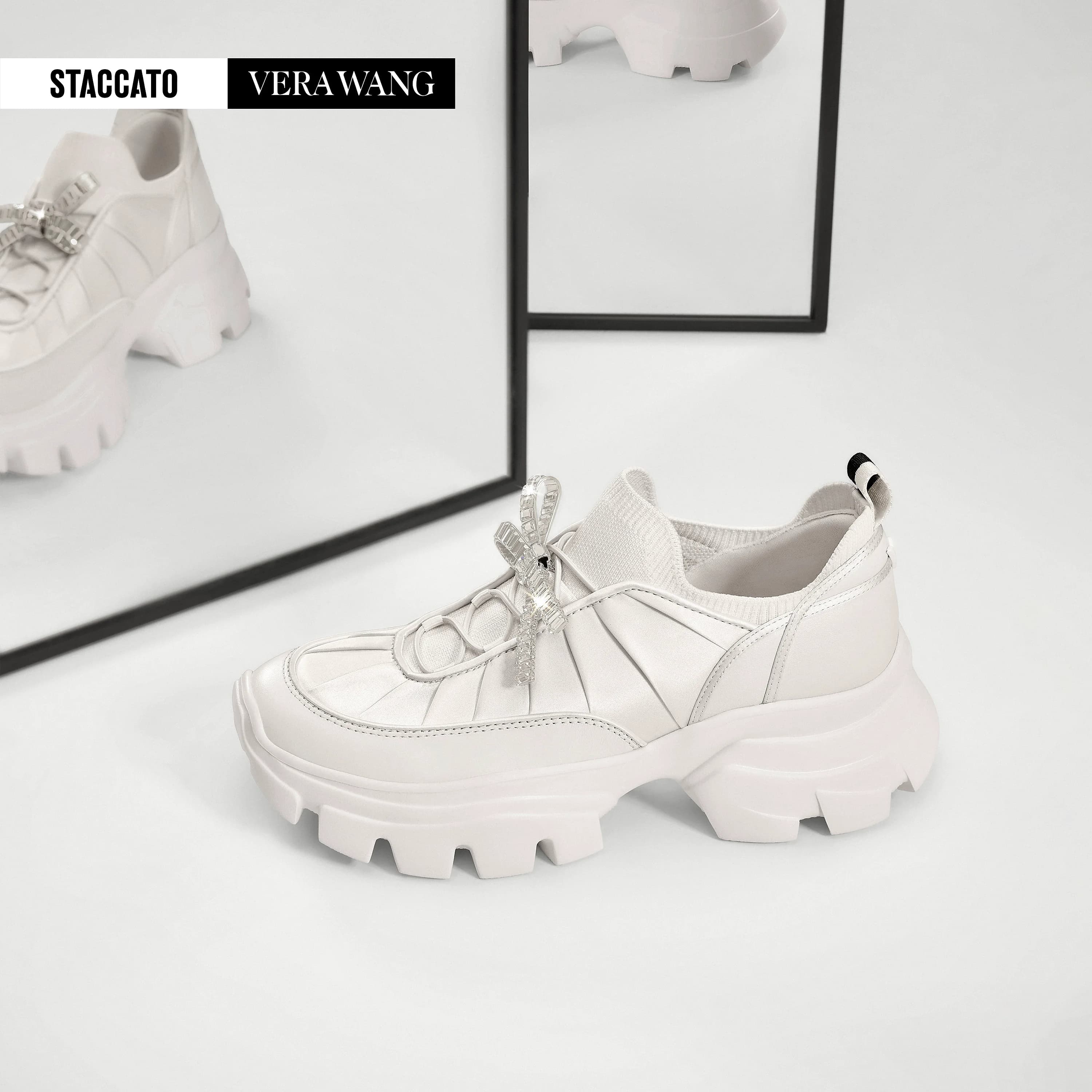 杨幂同款STACCATO×VERA WANG联名系列老爹鞋厚底增高运动休闲鞋 - 缩略图4
