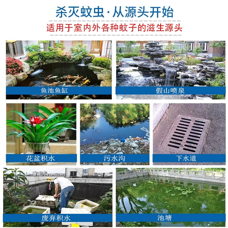 苏云金灭幼蚊杀虫剂花盆鱼缸积水防蚊药鱼池下水道消杀蚊子产卵药 - 缩略图4