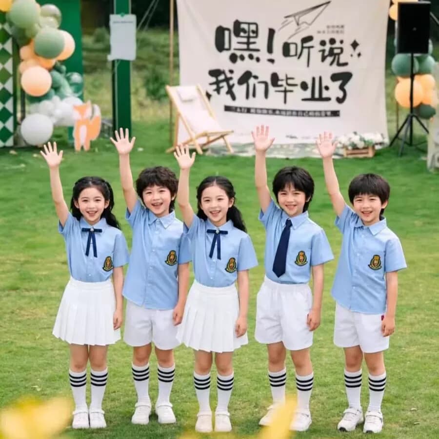 小学生班服夏装运动会幼儿园园服六一儿童合唱演出服大班毕业照服 - 缩略图3