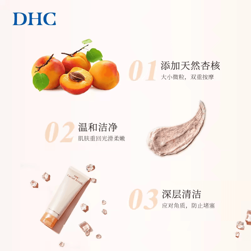 日本DHC蝶翠诗杏核圆粒磨砂膏面部改善角质温和洁净毛孔微粒按摩 - 缩略图4