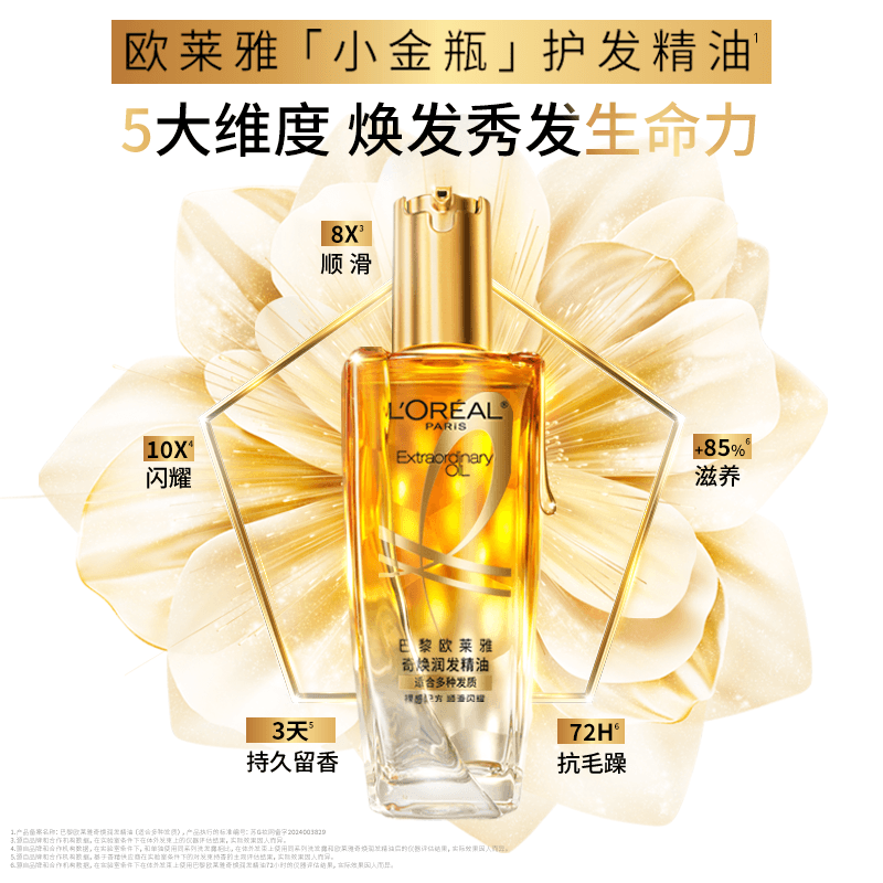 【百亿补贴】欧莱雅小金瓶润发护发精油女柔顺顺滑护理干枯滋养 - 缩略图2