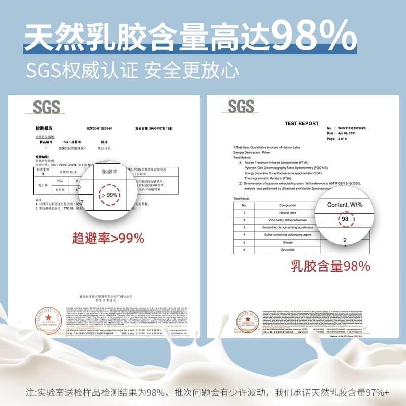 泰国乳胶枕头护颈椎助睡眠专用天然橡胶枕芯一对家用成人学生宿舍 - 缩略图3