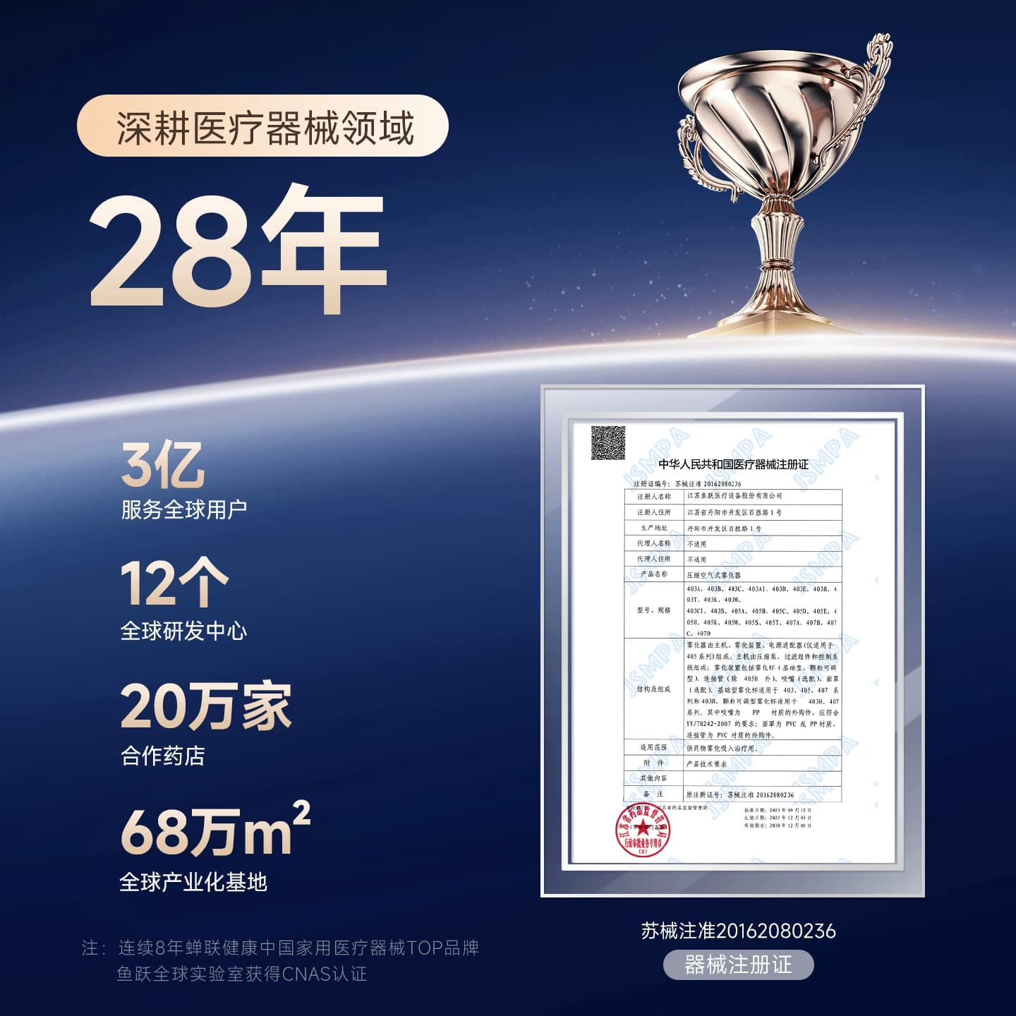 鱼跃雾化机家庭用儿童医用压缩吸入器喷雾器儿童成人老人雾化403E - 缩略图5