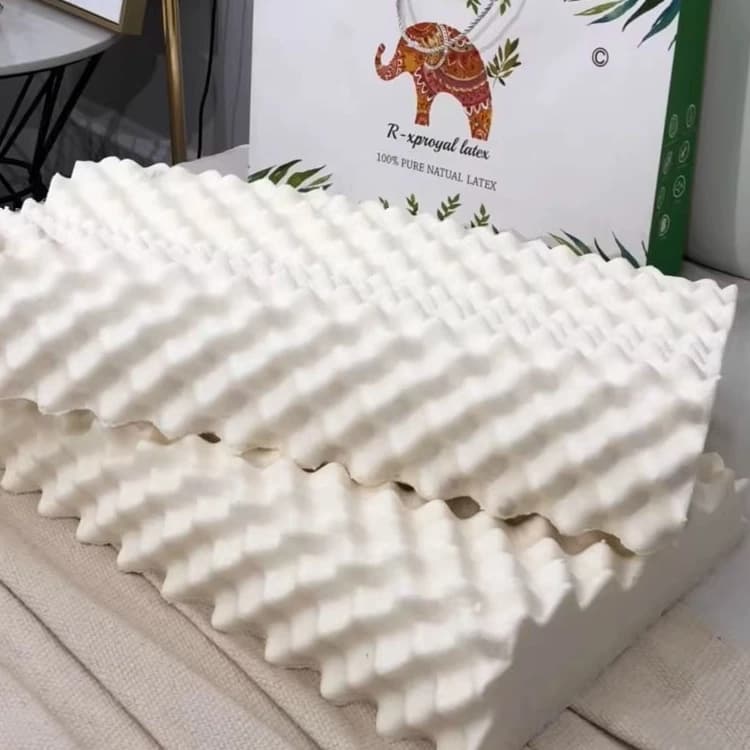 新皇家大象乳胶枕单只装天然乳胶枕护颈枕礼品枕芯带内外套一对装 - 缩略图5