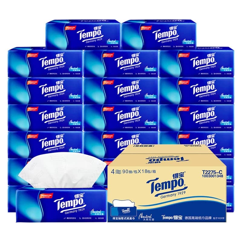 Tempo得宝纸巾抽纸大包整箱批餐巾纸抽家用实惠装德宝官方旗舰店 - 缩略图5