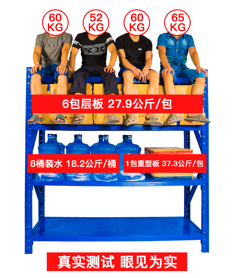 仓储货架置物架多层仓库重型超强承重储物架家用金属货物架铁架子 - 缩略图3