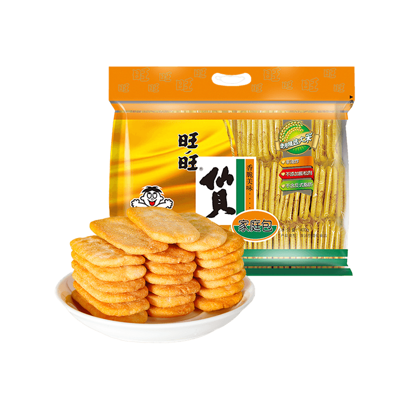 旺旺仙贝雪米饼400g非油炸烘焙独立包装香脆美味零食下午茶儿童 - 缩略图2