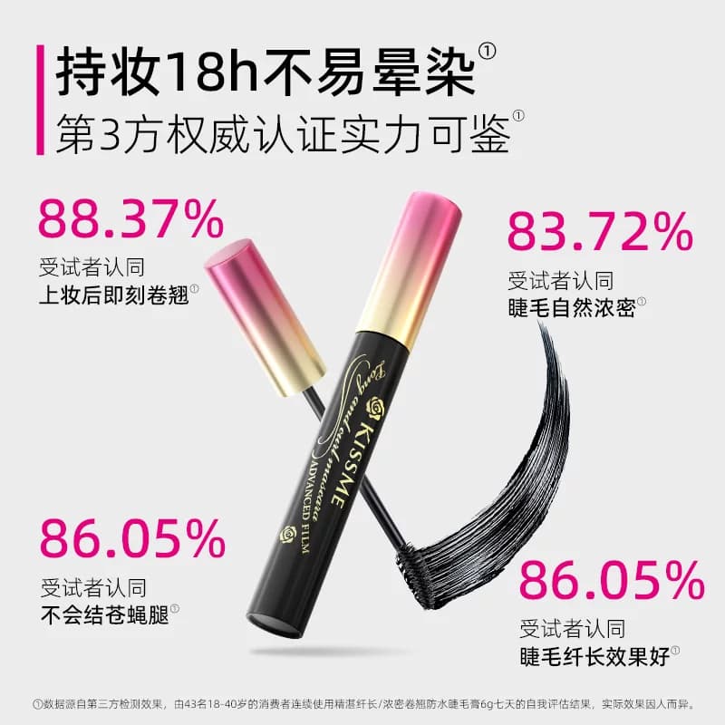 kissme睫毛膏 防水纤长卷翘不晕染打底定型持久雨衣kiss me奇士美 - 缩略图5