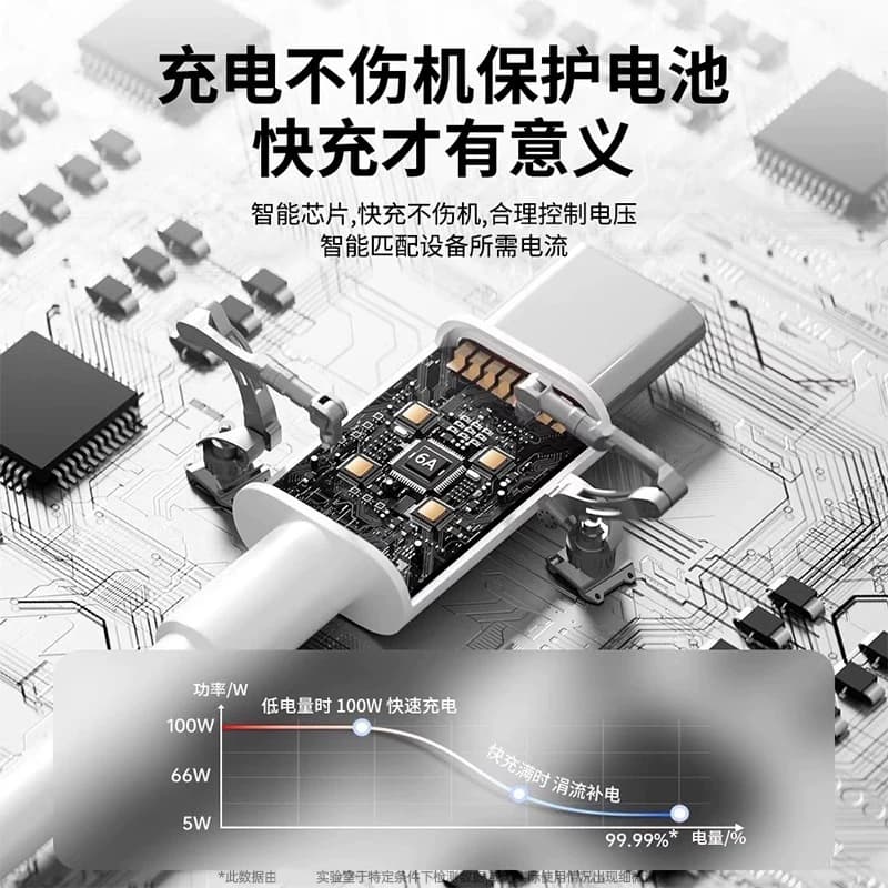 数据线适用华为荣耀Typec6A快充p30mate手机充电器线安卓超级快充 - 缩略图3