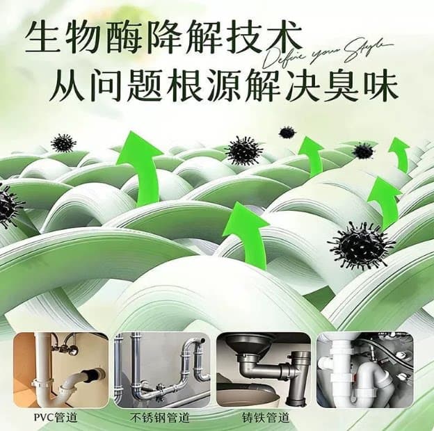 【抖音爆款】管道强力溶解除臭去异味留香下水道防返臭防臭神器 - 缩略图2