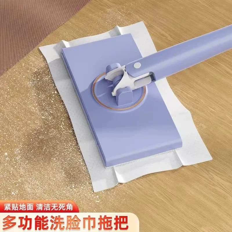 新款平板纸巾拖把懒人免洗二次利用拖布头家用办公除尘拖把洗脸巾 - 缩略图3