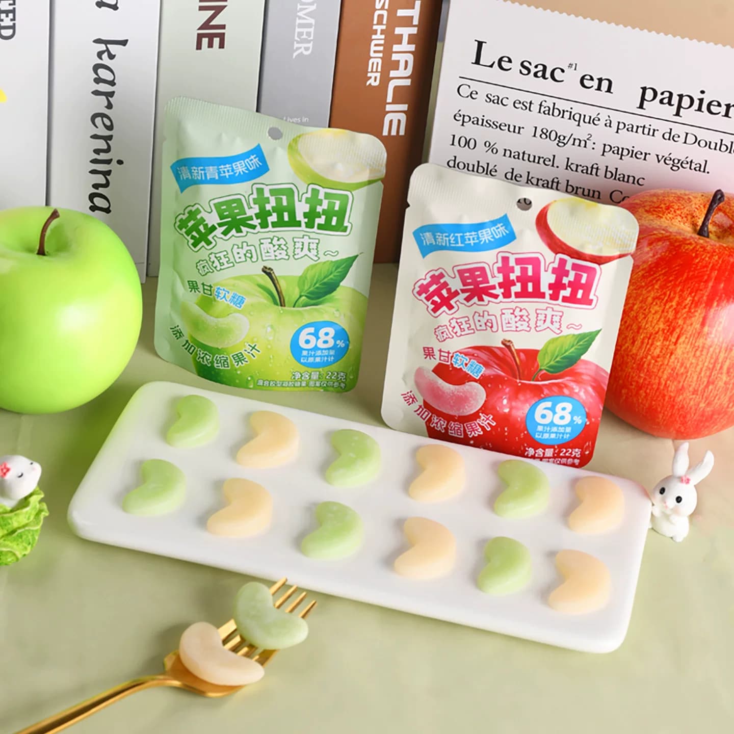 苹果味软糖冻干片果甘苹果味网红糖果小零食休闲小吃食品好吃混合 - 缩略图5