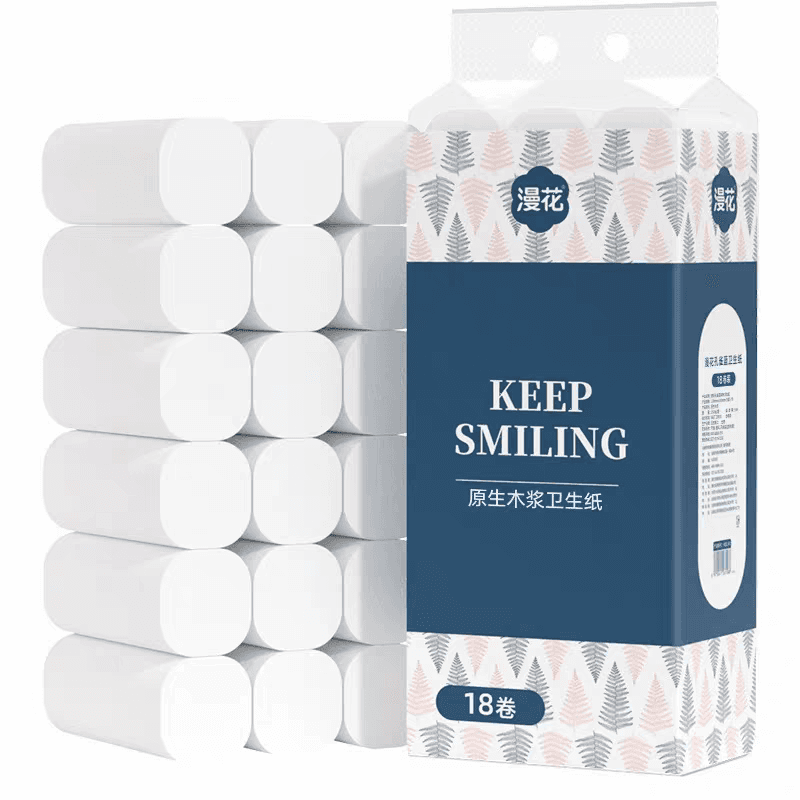 漫花卫生纸家用卷纸实惠装厕所纸宿舍无芯卷筒纸擦手纸整箱批纸巾 - 缩略图5
