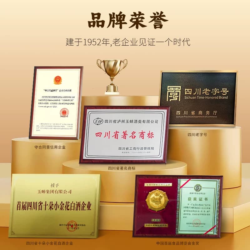 玉蝉老酒礼盒装52度浓香型白酒500ml*2瓶手提高粱酒自饮聚会送礼 - 缩略图4