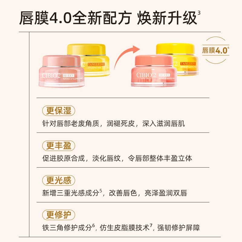 cibio2泰国睡眠养护唇膜4.0保湿补水去死皮角质淡化唇纹防裂润唇 - 缩略图4