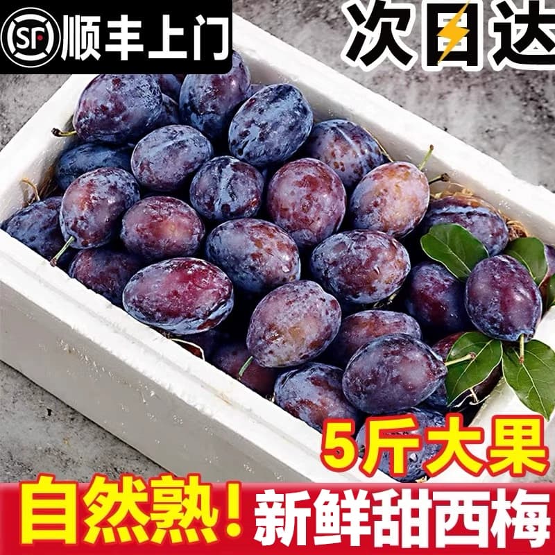 西梅鲜果5斤新鲜水果当季整箱李子法兰西应季蓝蜜大西梅时令礼盒 - 缩略图2
